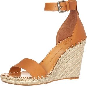 Dolce Vita NEW Women's Noor Espadrille Wedge Sandals 10 tan leather heels